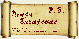 Minja Barajevac vizit kartica